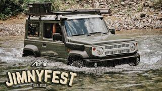 Going OFF-ROAD in the Suzuki JIMNY at JIMNYFEST 2022 | CAMP WELL RIVER VALLEY Car Camping