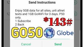 Paano mag Register ng GO50 sa Globe | Globe Telecom Promo