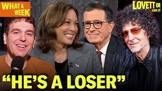 Kamala Harris Attacks Trump & Drinks Beer in Interviews With Stephen Colbert and Howard Stern