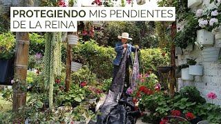 COLOCANDO  polisombra a mis PENDIENTES  DE LA REINA | Jardín Diaz