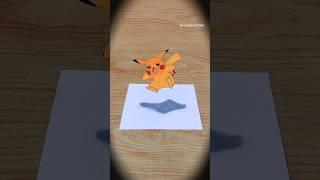 Pikachu 3d trick Art on paper!!