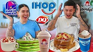 Trying Holiday Menu Items From Fast Food Restaurants!!