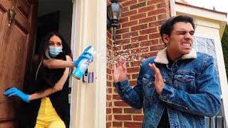 QUARANTINE PRANK ON HUSBAND!