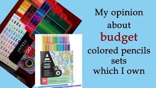 My opinion about budget pencils sets which I own #coloring #coloredpencils #adultcoloring