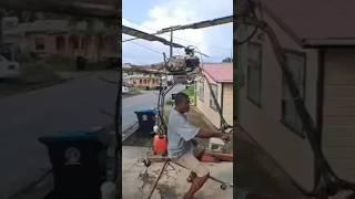 Man trying his Homemade Helicopter #aviation #helicopter #africa