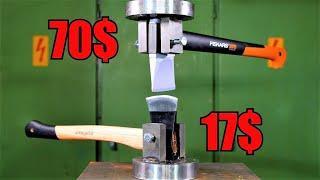 Brutal Axe Test with Hydraulic Press