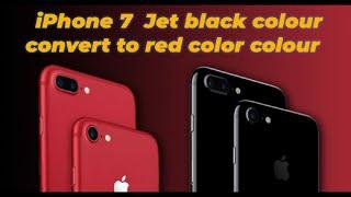 iPhone 7 ️Jet black colour convert to red colour Skin #shorts #mobileskinsticker