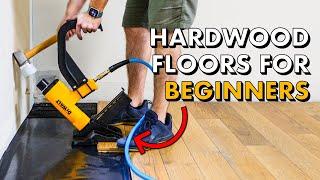 Installing HARDWOOD FLOORING for the FIRST TIME  How To Install Wood Floors