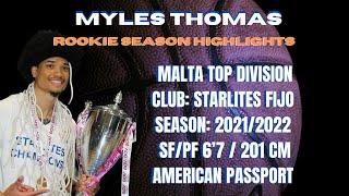 Myles Thomas- Malta Top Division 2021/2022 Rookie Season Highlights