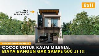 BARU LIAT DEPANNYA AJA UDAH JATUH CINTA!! Ini dia desain rumah minimalis modern 6x11 m.