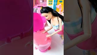 Satisfying with Unboxing & Review Miniature Toilet | ASMR Video no music #asmrtoys #barbievideo