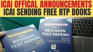 ICAI Sending Free RTP Books | CA Exam January 2025 | ICAI Official Notice