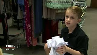 9-Year-Old Boy Donates Socks & Underwear to Foster Children