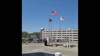 National donate life month..Honorary donor flag raising ceremony