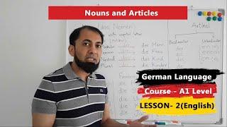 A1 German Course | Lesson 2 | German Nouns, Definite and Indefinite Articles | English