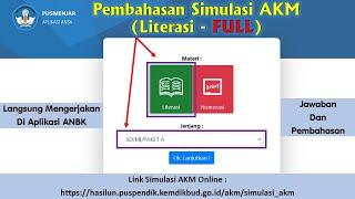 Pembahasan Simulasi AKM-ANBK Materi Literasi Tingkat SD/MI | Pusmenjar Kemdikbud