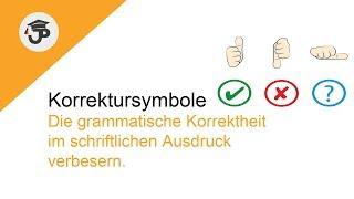 Korrektursymbole - Den schriflichen Ausdruck verbessern