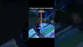 inflammable means flammable? #battleroyale #fortnite #epic #blooper #drnick #explosion #oops #gaming