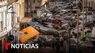 Las imágenes son devastadoras: inundaciones en España son las peores del siglo | Noticias Telemundo