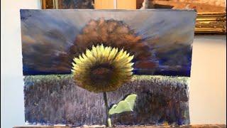 Oil painting: What type of Sunflower? 