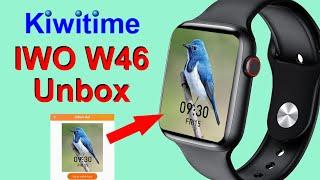 KIWITIME IWO W46 Smartwatch Unboxing Review-Wireless Charger/Customize Dials(With Steps)-W26 Update?