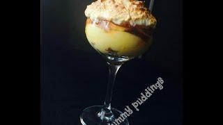 Banana pudding with meringue topping.