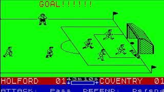 Gary Lineker's Superstar Soccer ZX spectrum - scoring a goal from kickoff