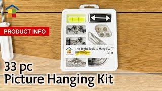 How to use the 33 pc picture hanging kit