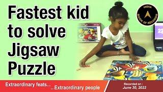 Fastest kid to solve a Jigsaw Puzzle