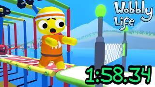 WE TRIED SPEEDRUNNING WOBBLE RUN IN WOBBLY LIFE!