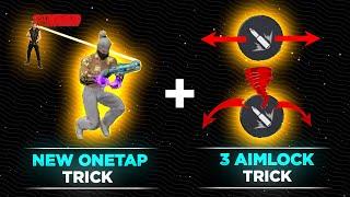 3 New Onetap Headshot Trick + Aimlock Drag Technique | Aimlock Gloo Wall Headshot Trick | Free Fire