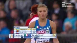 Campionati Europei di Zurigo - Qualificazione salto triplo donne - Daria Derkach