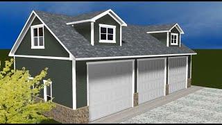 3D Garage 360 View - Distinctive Drafting & Design