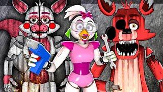 Repairing Funtime Foxy And OG Foxy With Glamrock Chica