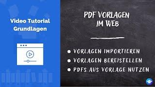 PDF Formular Vorlagen | In der Webanwendung die PDF Vorlagen für alle einfach bereitstellen.