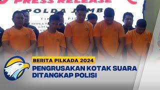 Polda Jambi Tangkap  Pelaku Pengrusakan Kotak Suara [Berita Pilkada 2024]