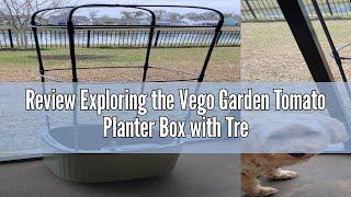 Review Exploring the Vego Garden Tomato Planter Box with Trellis Self-Watering Rolling Raised Garden