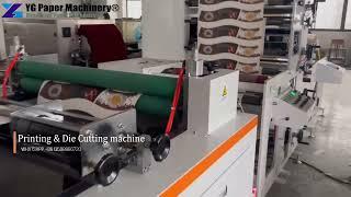 Paper Cup Printing & Die Cutting Machine