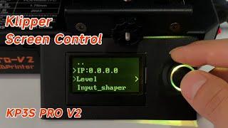 Screen Control of the KINGROON KP3S Pro V2 #3dprinter  #3d
