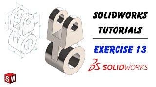 Solidworks Tutorial for Beginners Exercise 13 | Solidworks Tutorials 2024 | Mechanical dot com