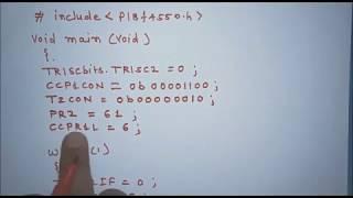 PIC_Lecture 12 : PWM signal generation using CCP block of  PIC | DC motor speed control |
