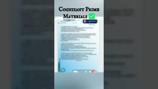 #Cognizant #Prime #Materials 2024 