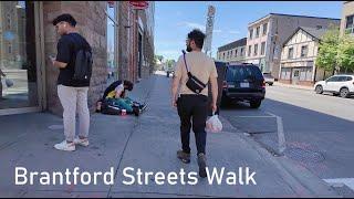 BRANTFORD Downtown Walking Tour - Dalhouise and Market Streets 4K Canada Travel vlog