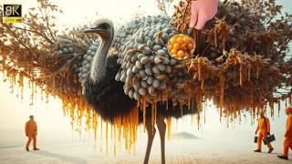 OSTRICH Covered in Millions of Barnacles & Parasites Bee Saved by Heroic Rescue Team rescue