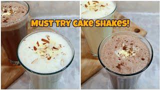 Ramzan Special Ice-cream Cake Shake - 2 ways (iftar special drink recipes) | Ice cream Shakes