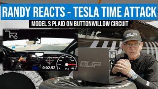 Tesla Model S Plaid Race Car Lap at the "Circuit" | Buttonwillow Raceway Park | RANDY REACTS