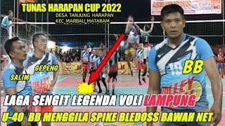 LAGA SENGIT LEGENDA VOLI LAMPUNG U-40 BB MENGGILA SPIKE BLEDOSS BAWAH NET