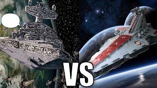 Imperial I-class Star Destroyer vs Venator-class Star Destroyer (Republic Cruiser)
