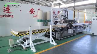 Jinan igoldencnc linear atc cnc router 3d wood working machine working