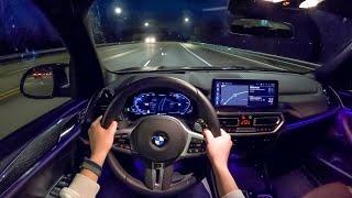 2022 BMW X3 M40i - POV Night Drive (Binaural Audio)